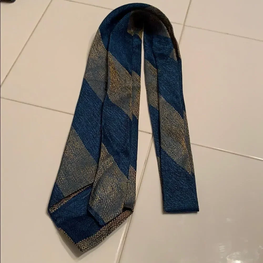 ‎Vintage 50s blue & gold tie